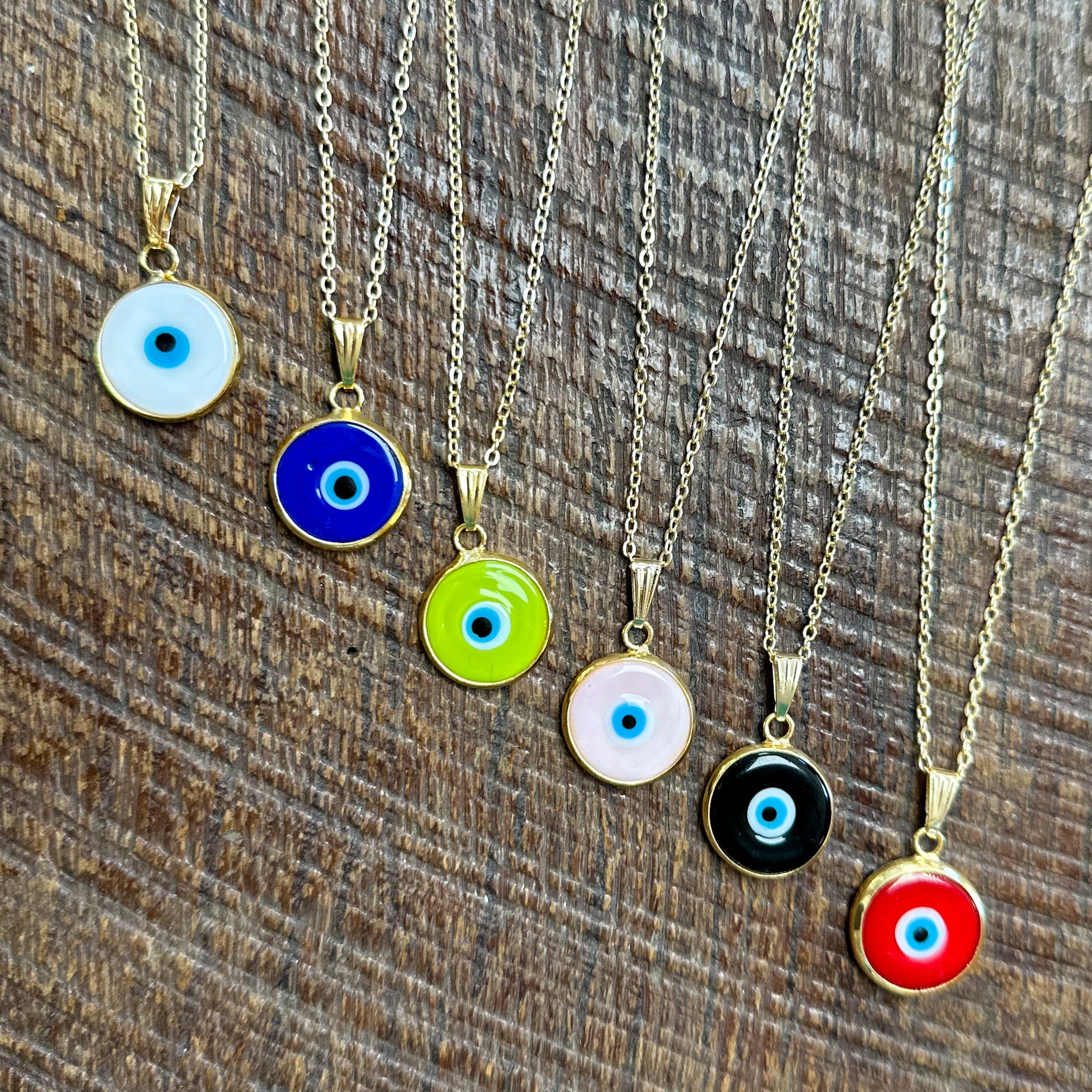 Murano Bead Evil Eye Necklace.