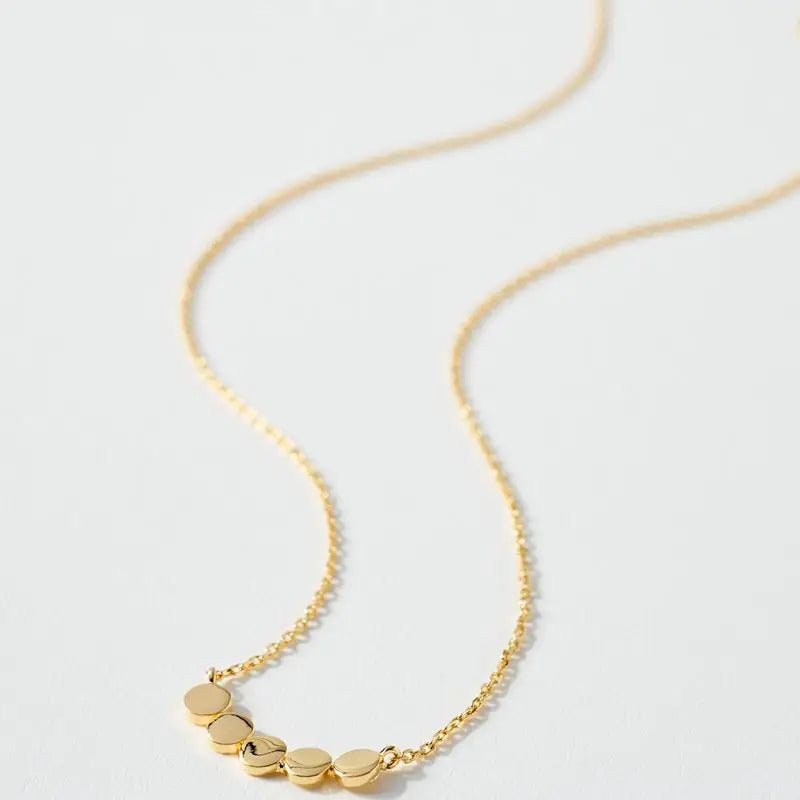 Disc Charm Necklace Collar - Gold
