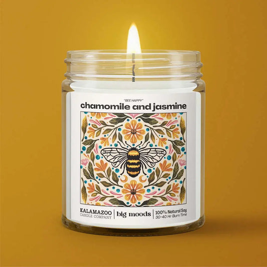 Bee Happy Chamomile and Jasmine - Luxury Soy Candle