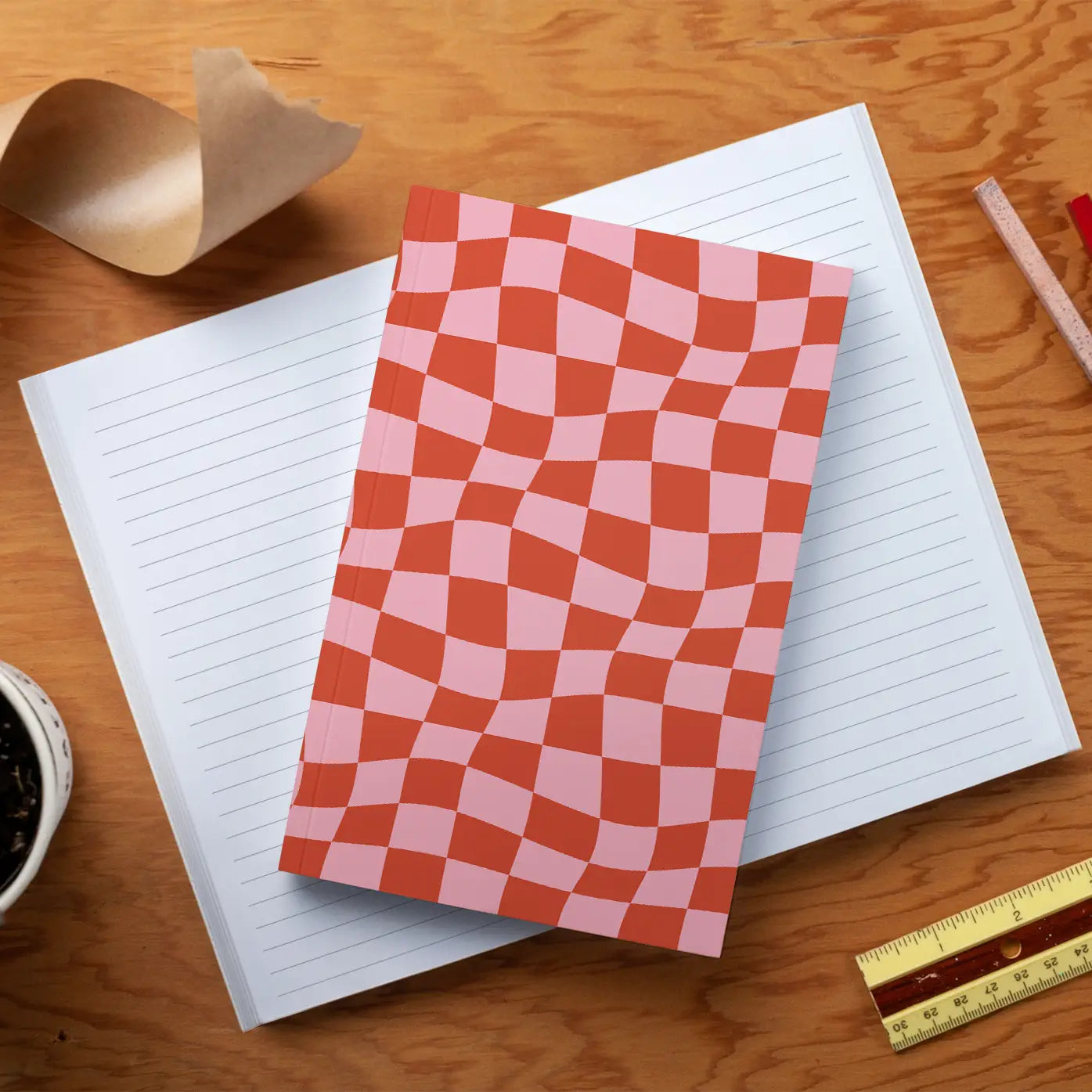 Wonky Checkers Classic Layflat Journal Notebook
