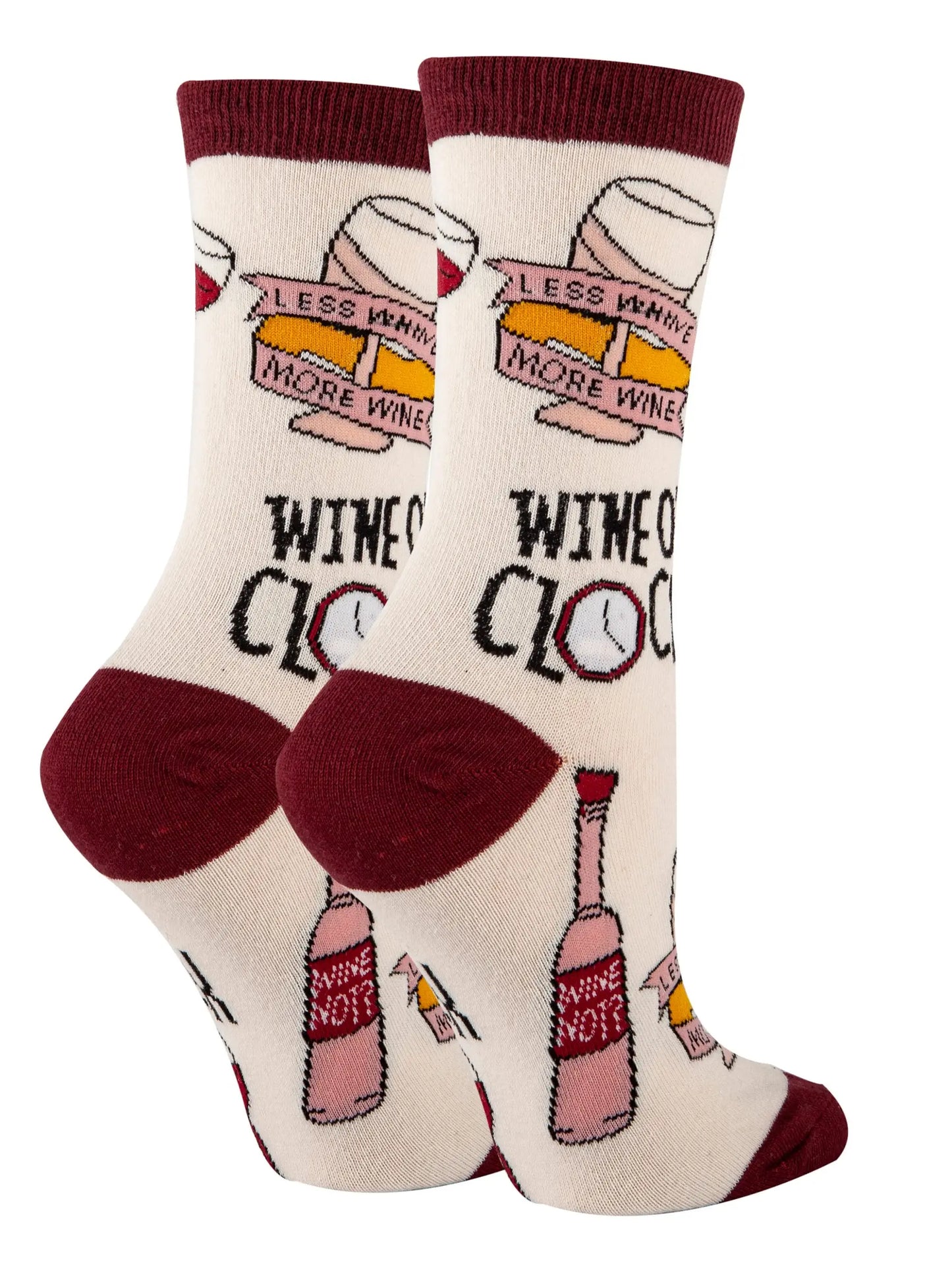 Put A Cork In It | Women's Funny Cotton Crew Socks