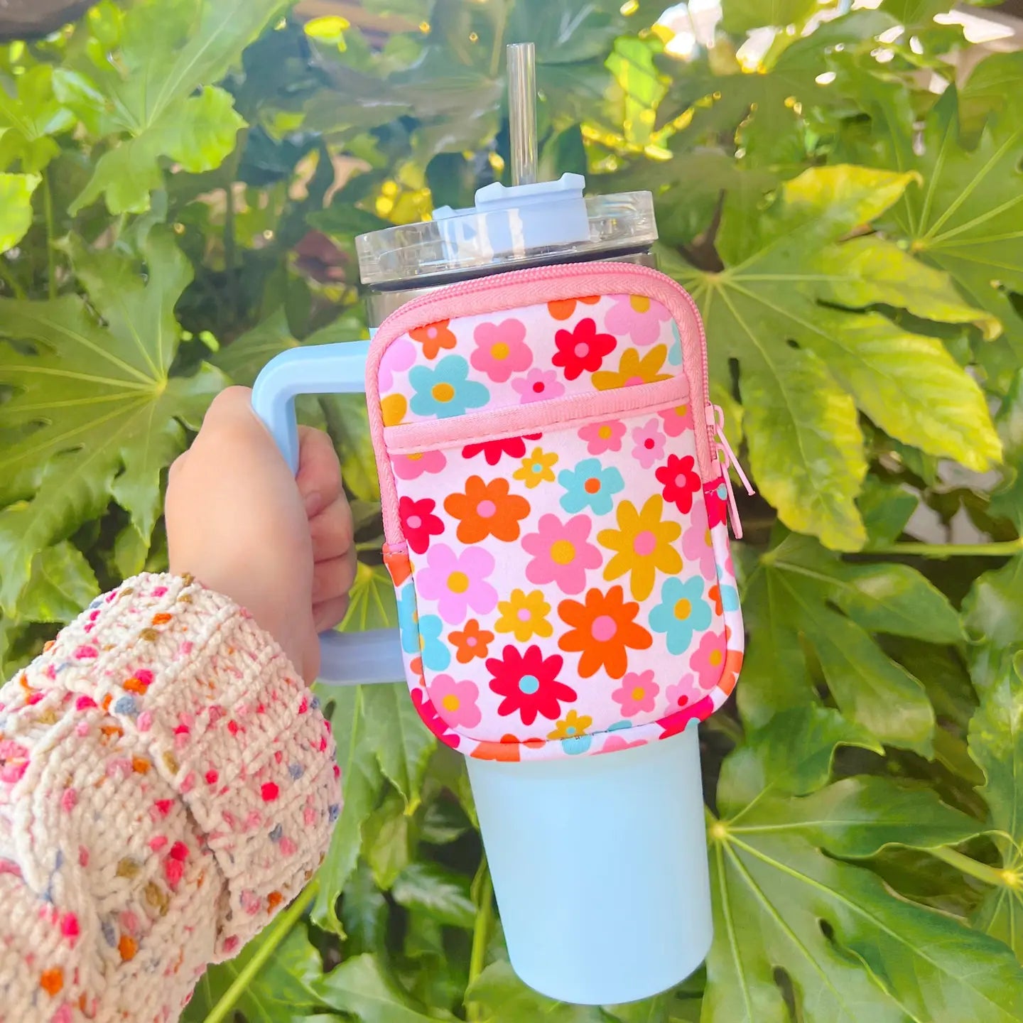 Water Bottle Back - Retro Floral.