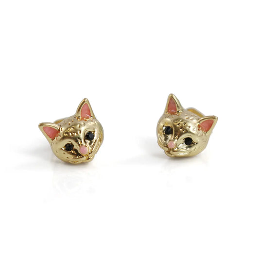 Gold Dipped CatStud Earrings