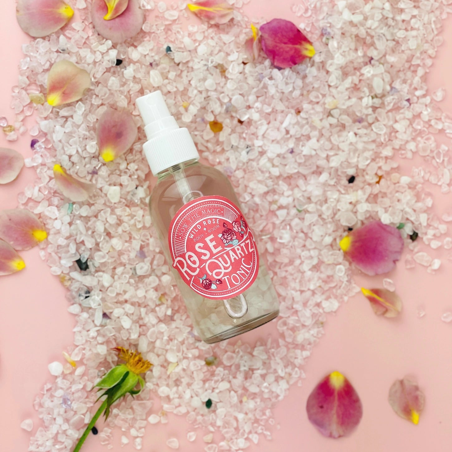 Gem Infused Rose Quartz Skin + Room Tonic.