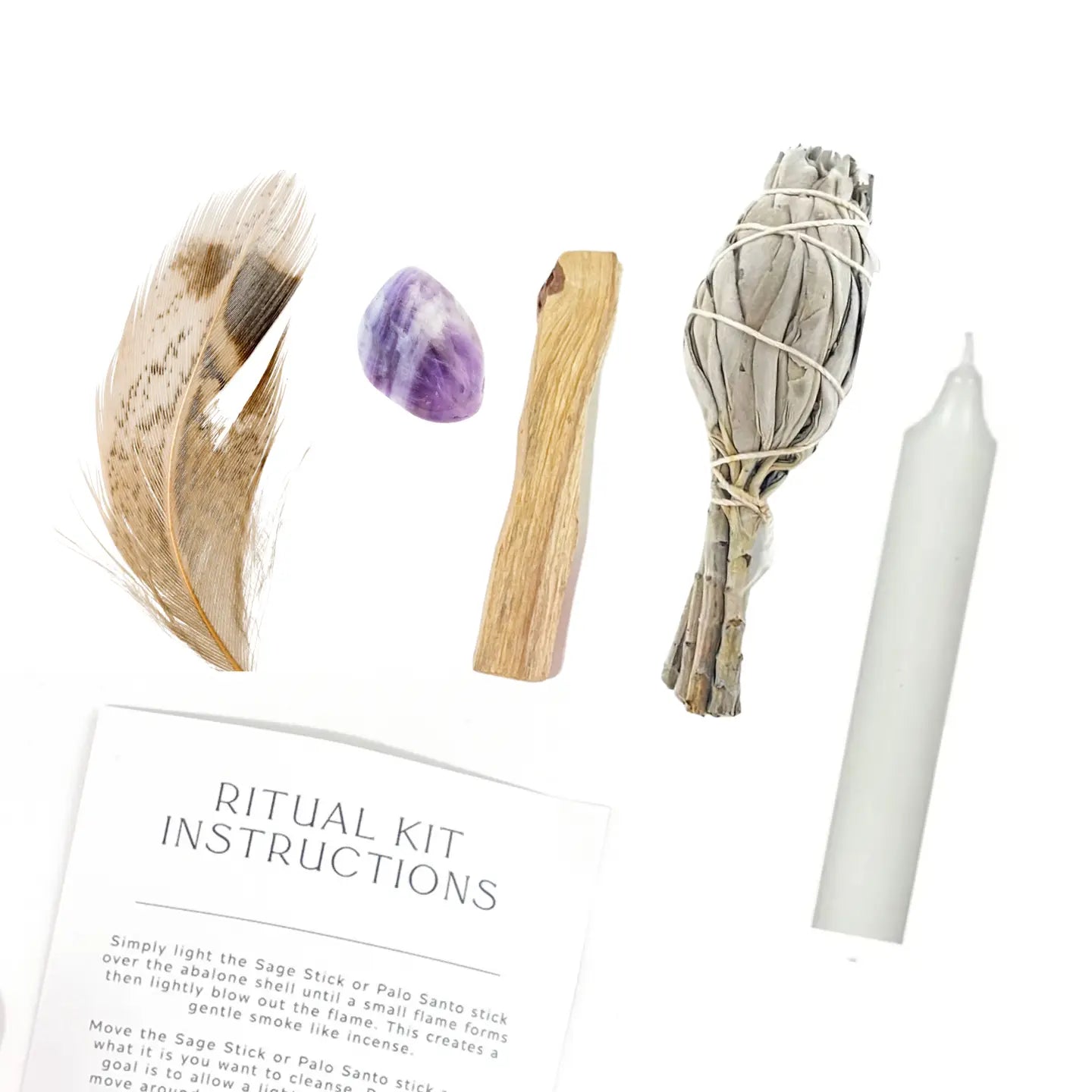 Intuition Ritual Kit with Amethyst, Palo Santo + Sage