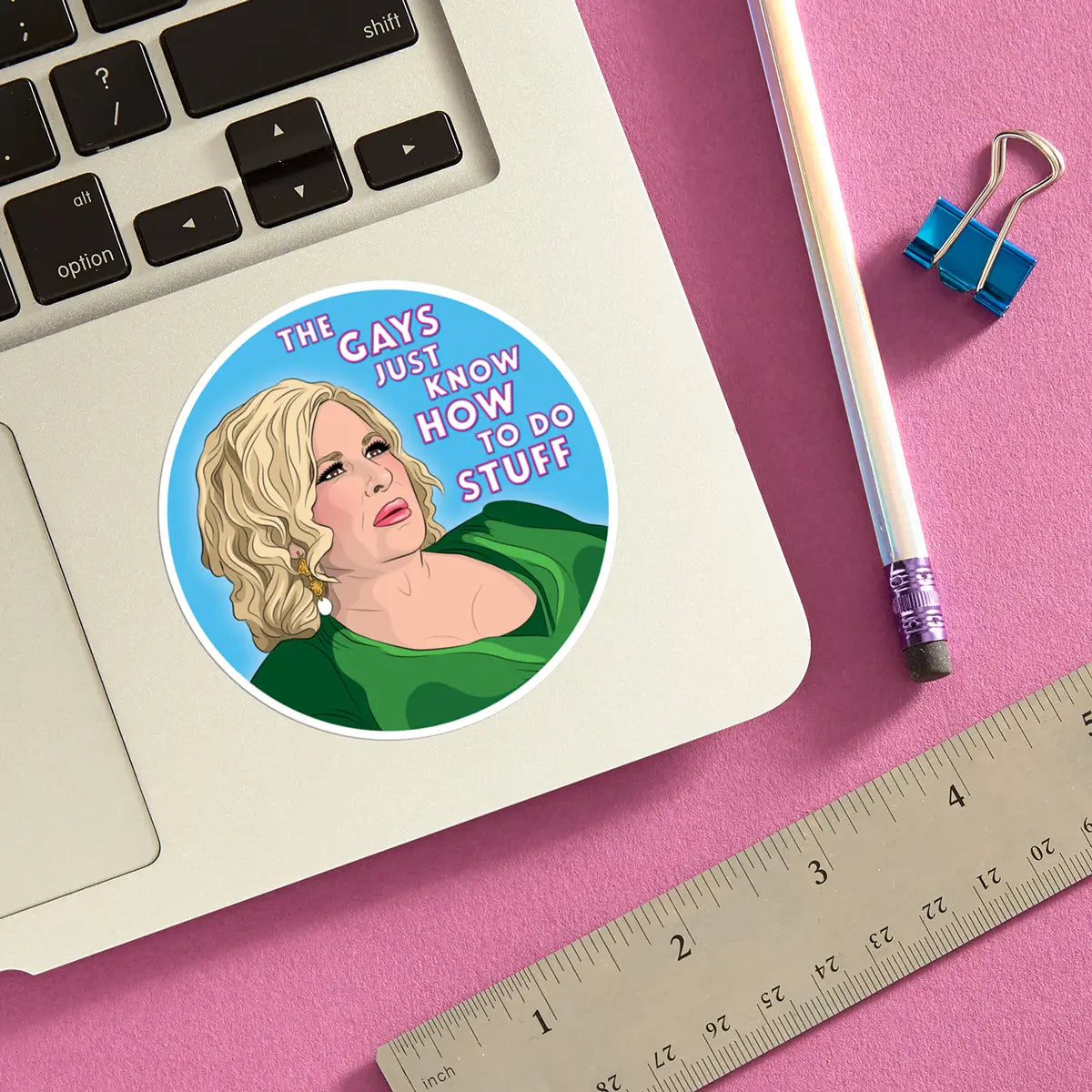 Jennifer Coolidge Gays Do Cool Stuff Sticker.