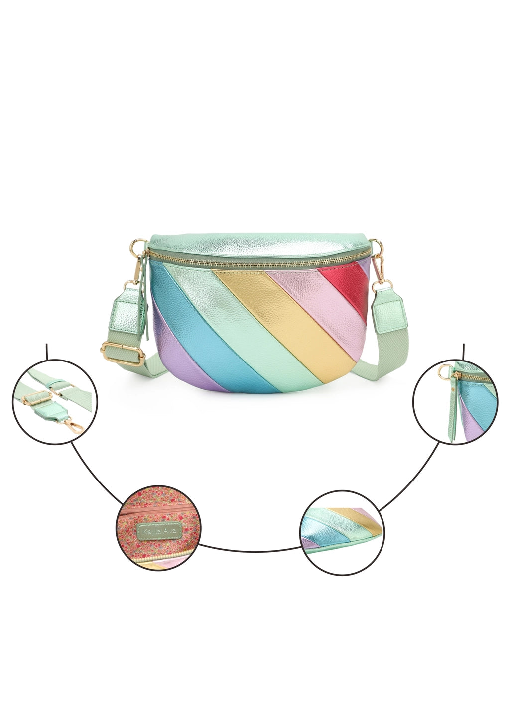 Jacklin Fanny Pack/Belt Bag Rainbow