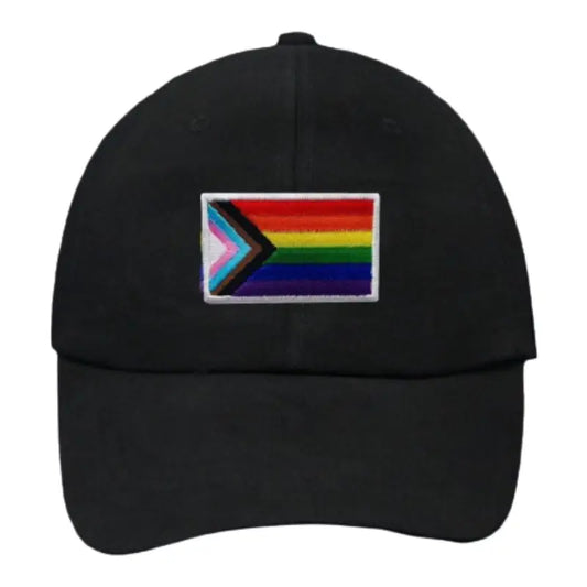 Embroidered Pride Flag Black Hat