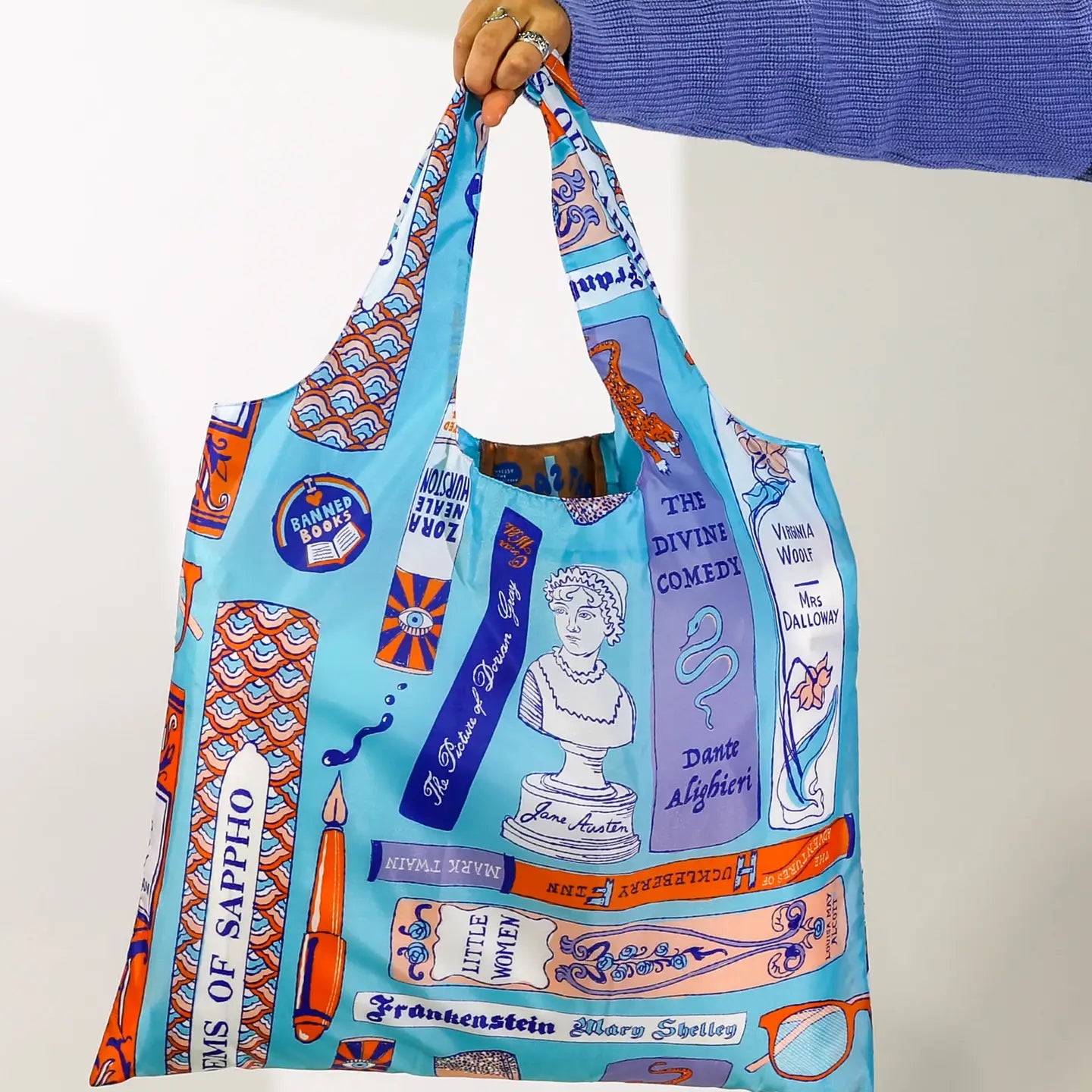 Bookbag Art Sack - Eco-Friendly Reusable Bibliophile Tote