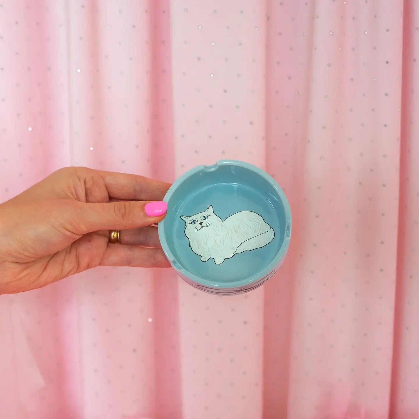 Ceramic Miss Kitty Ashtray