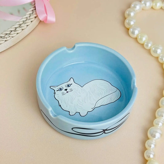 Ceramic Miss Kitty Ashtray