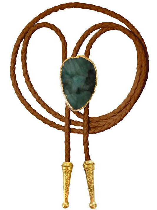 Gemstone Bolo Tie - Emerald