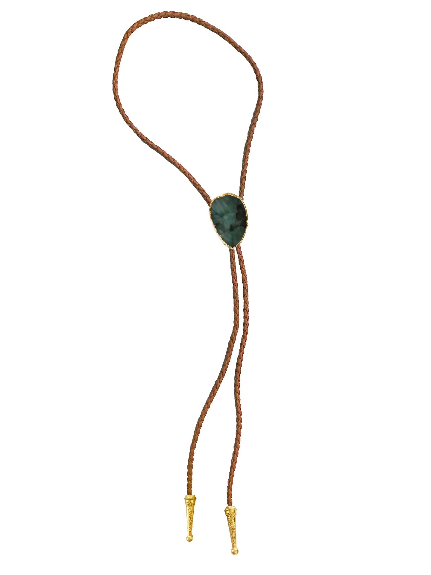 Gemstone Bolo Tie - Emerald