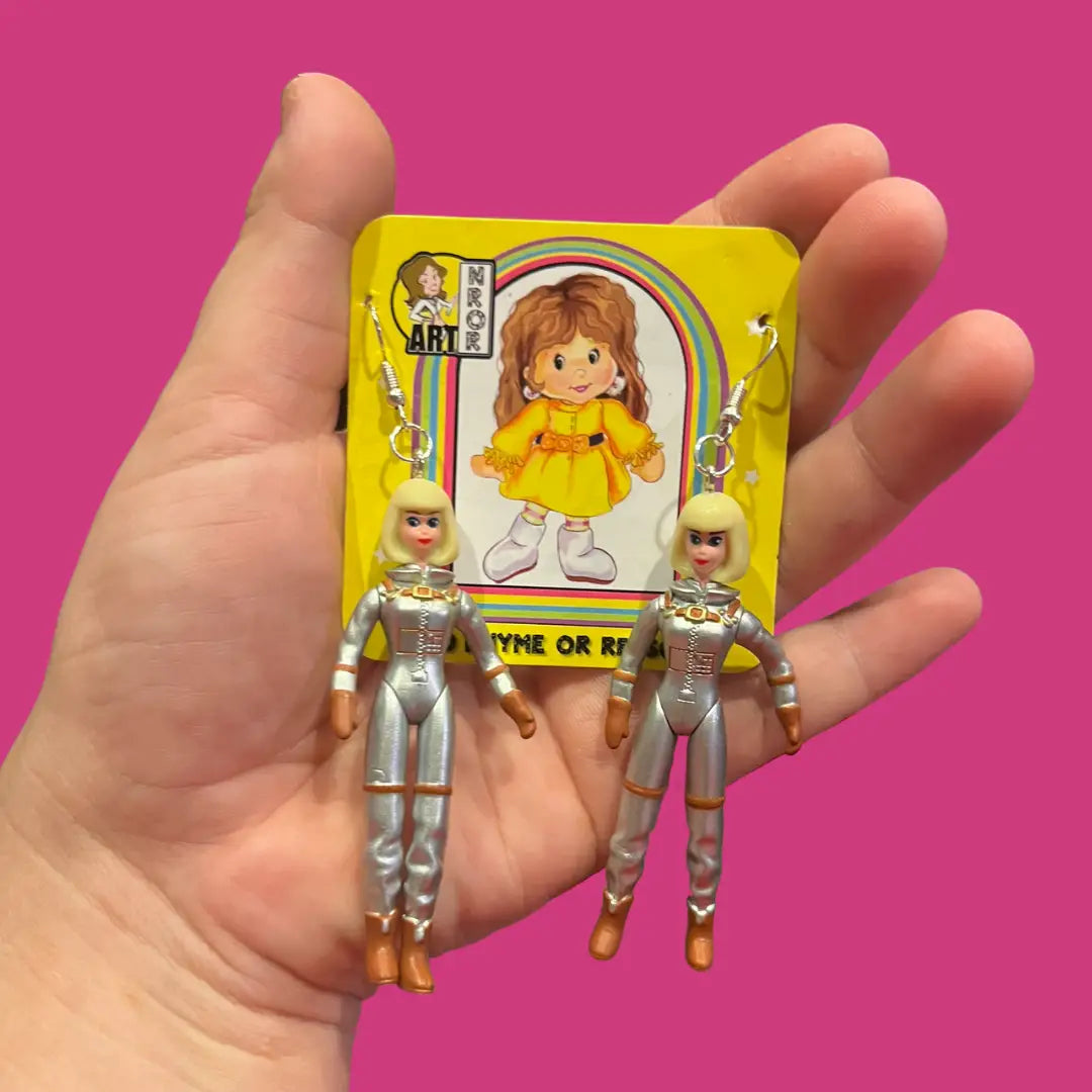 Astronaut Barbie Poseable Doll Earrings