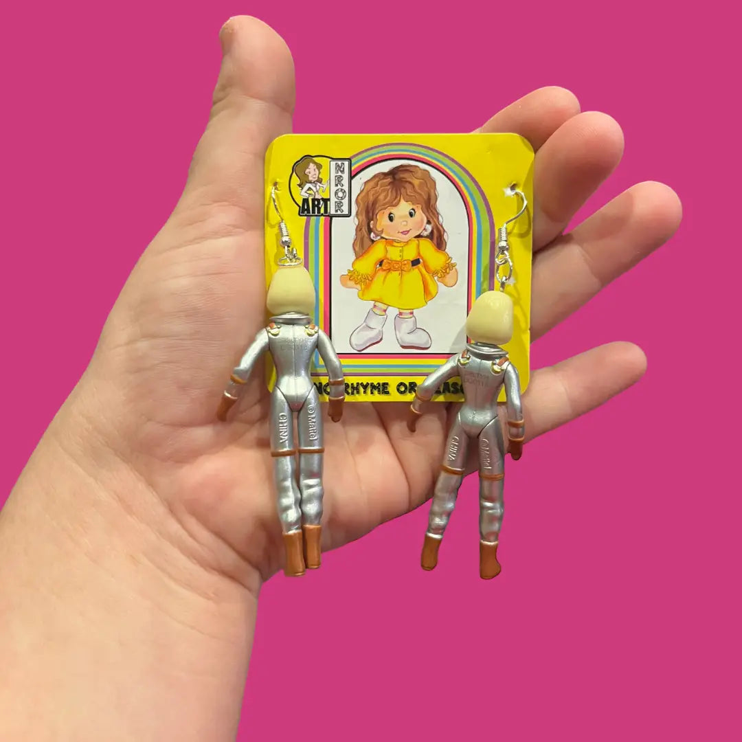 Astronaut Barbie Poseable Doll Earrings