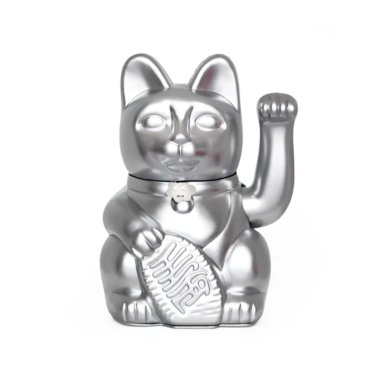 Waving Lucky Cat - Silver - Good Luck In Business