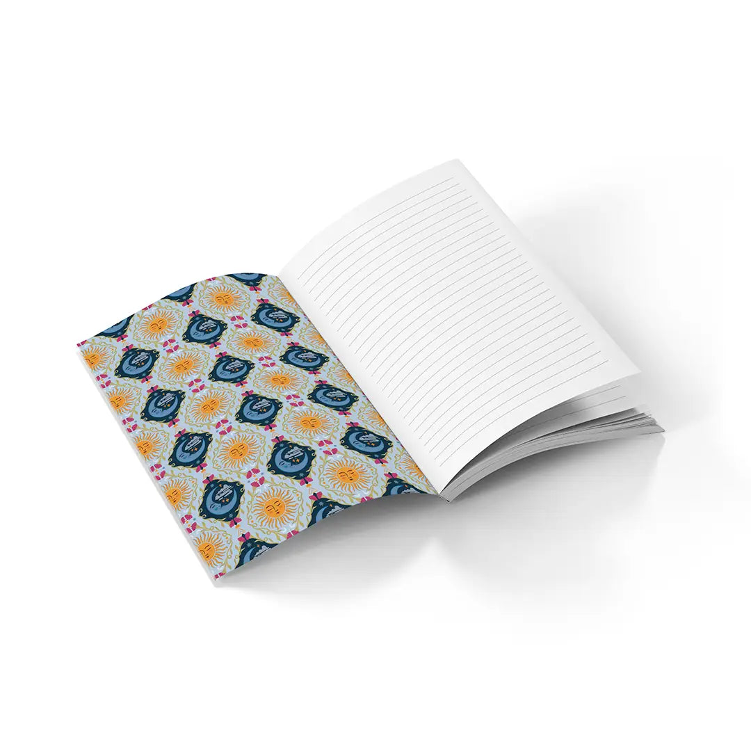 Sun Tarot Soft Touch Lay Flat Notebook