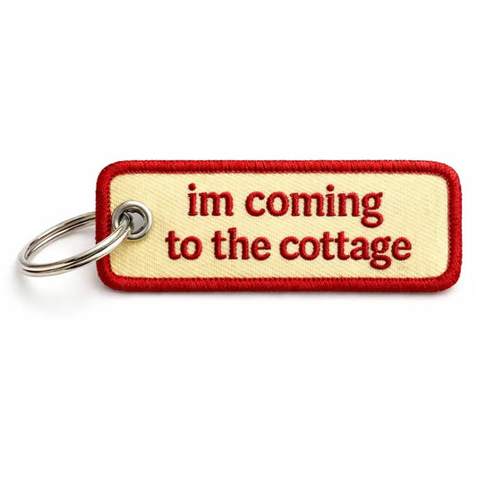 Heated Rivalry I'm Coming To the Cottage Embroidered Key