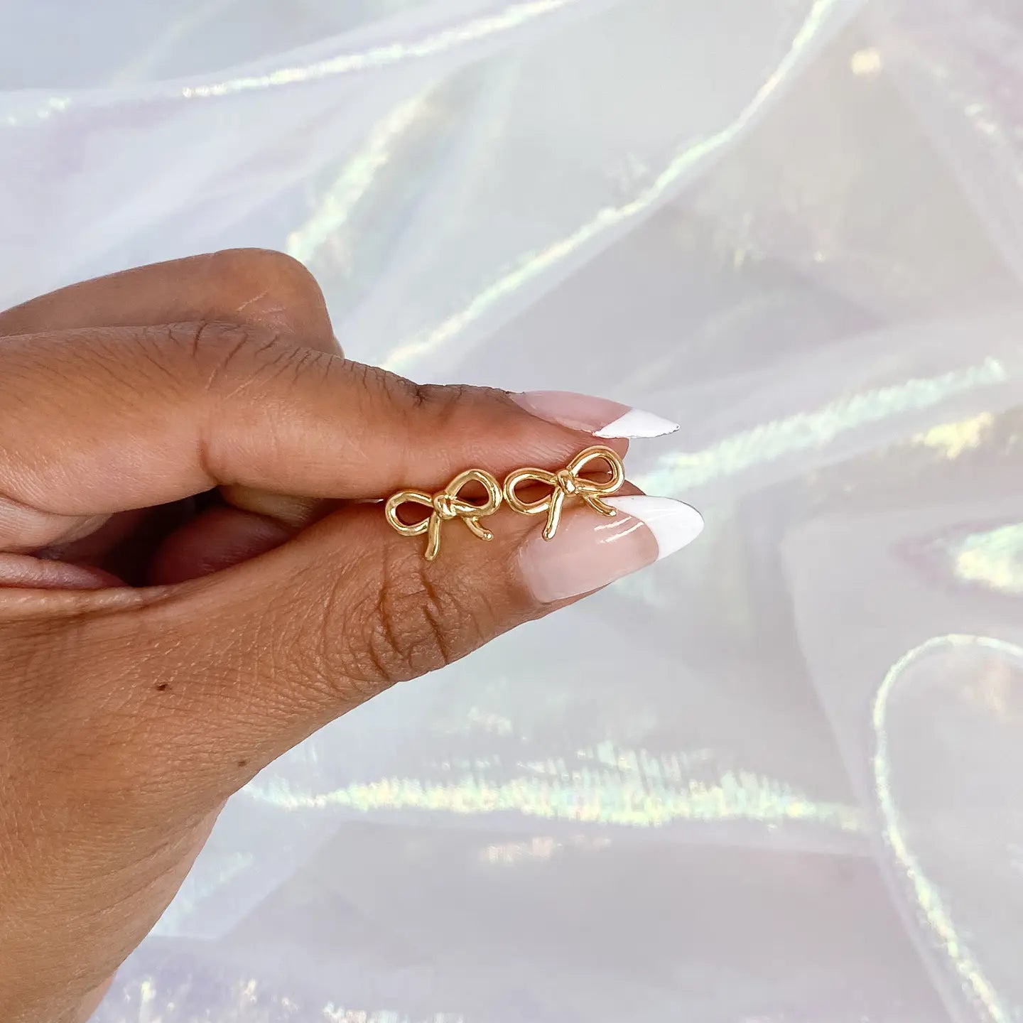 Gold Dipped Bow Studs