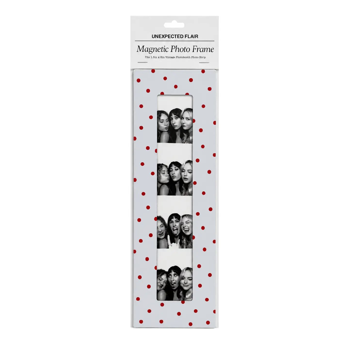 Magnetic Vintage Photobooth Frame - Red Polka Dot.