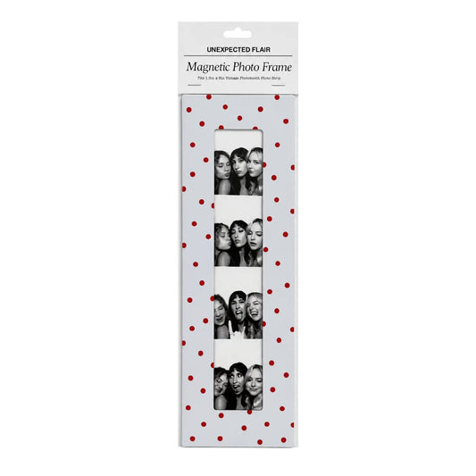 Magnetic Vintage Photobooth Frame - Red Polka Dot.
