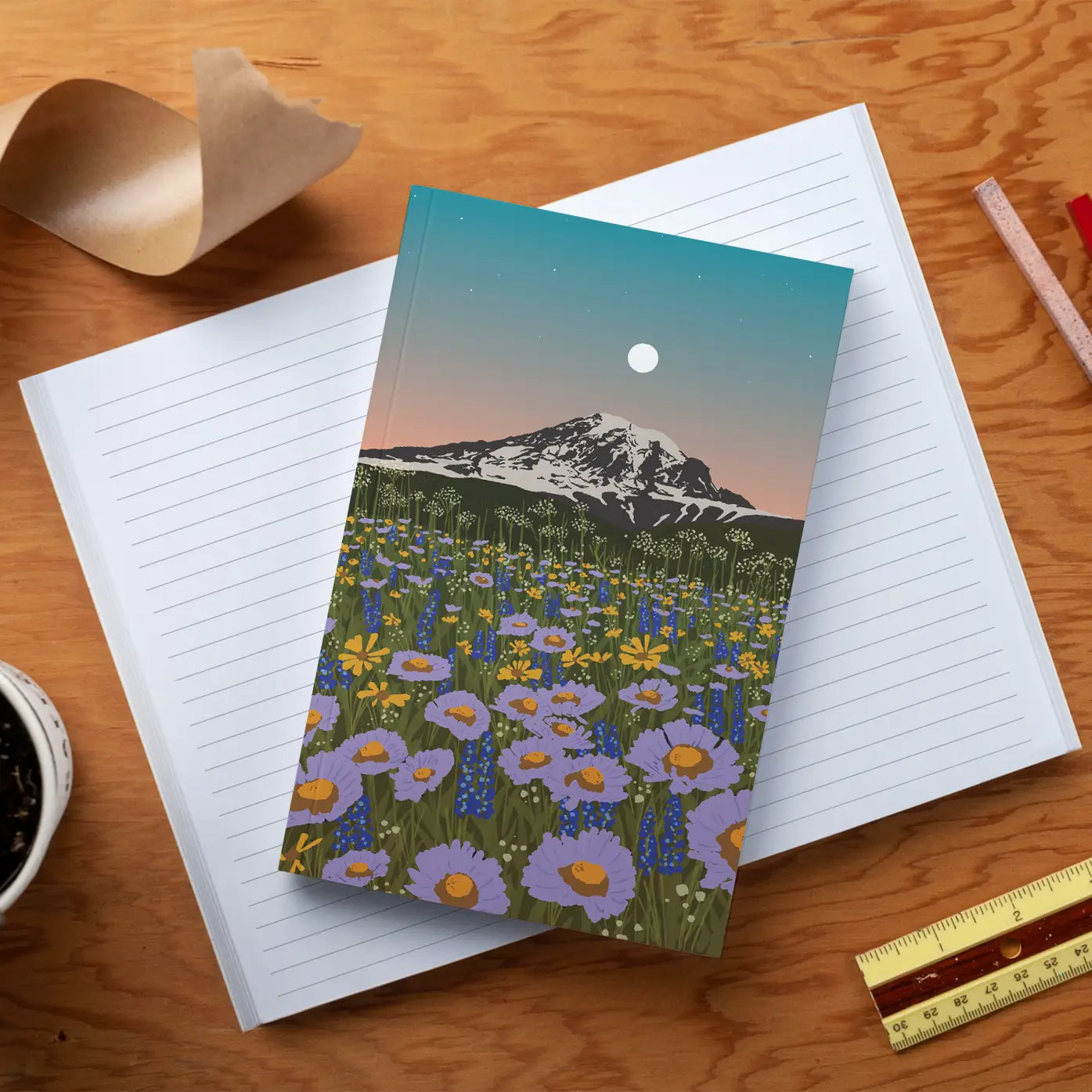 Mountain Flowers Classic Layflat Journal Notebook