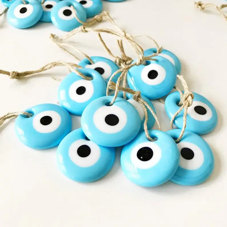 Turquoise Evil Eye Bead with Card