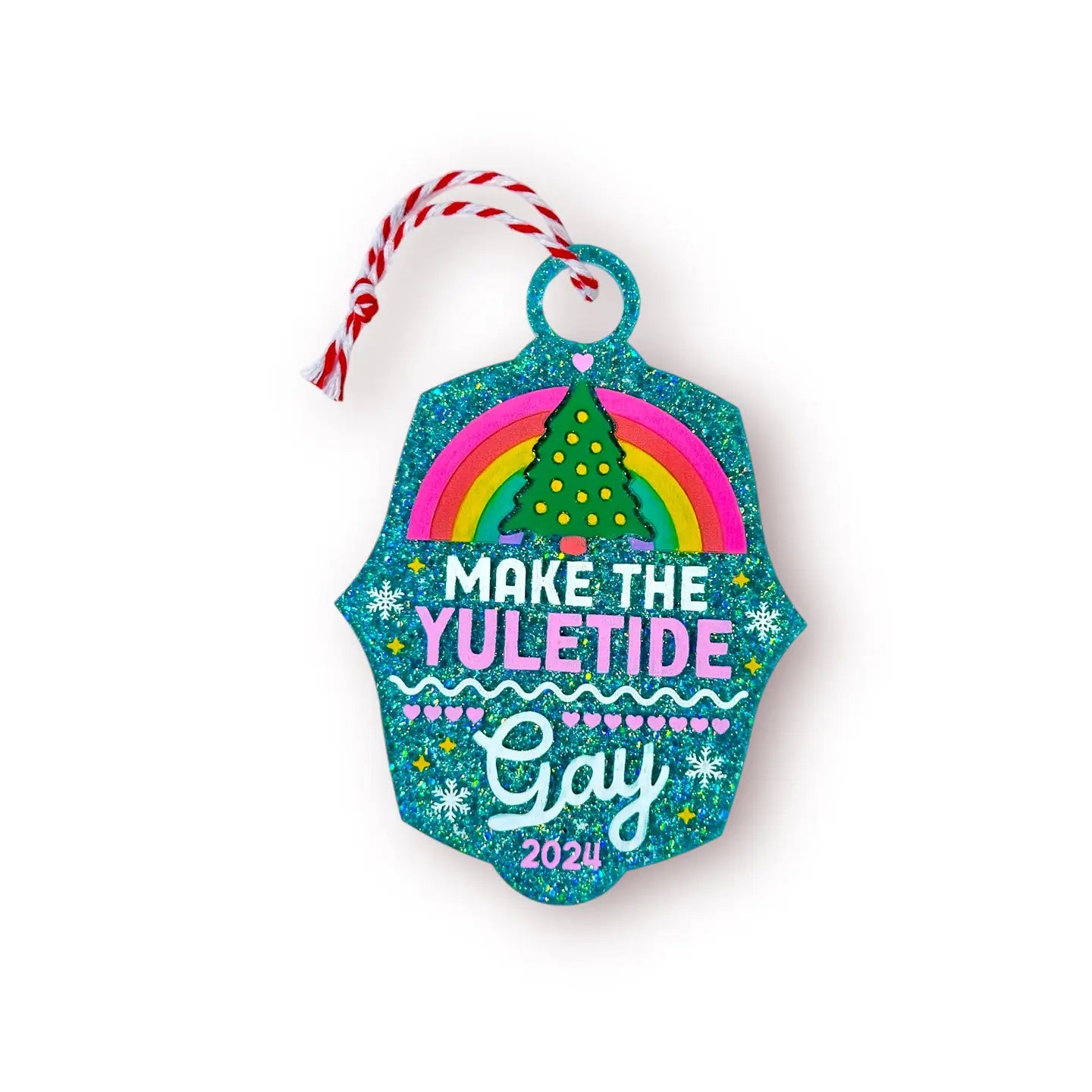 Make the Yuletide Gay Glitter Ornament