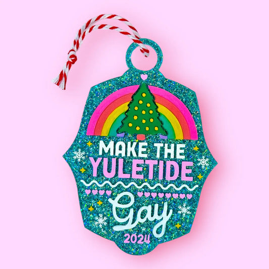 Make the Yuletide Gay Glitter Ornament