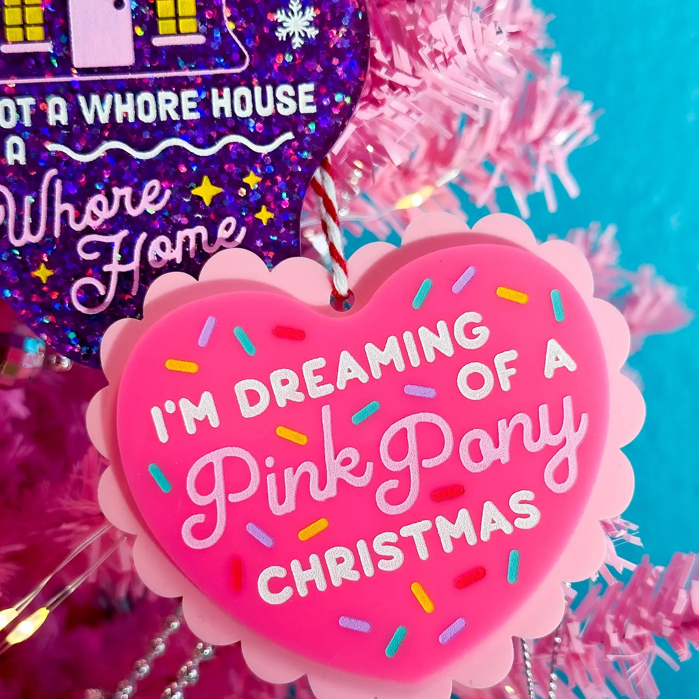 Dreaming of A Pink Pony Christmas - Chappell Roan Ornament!