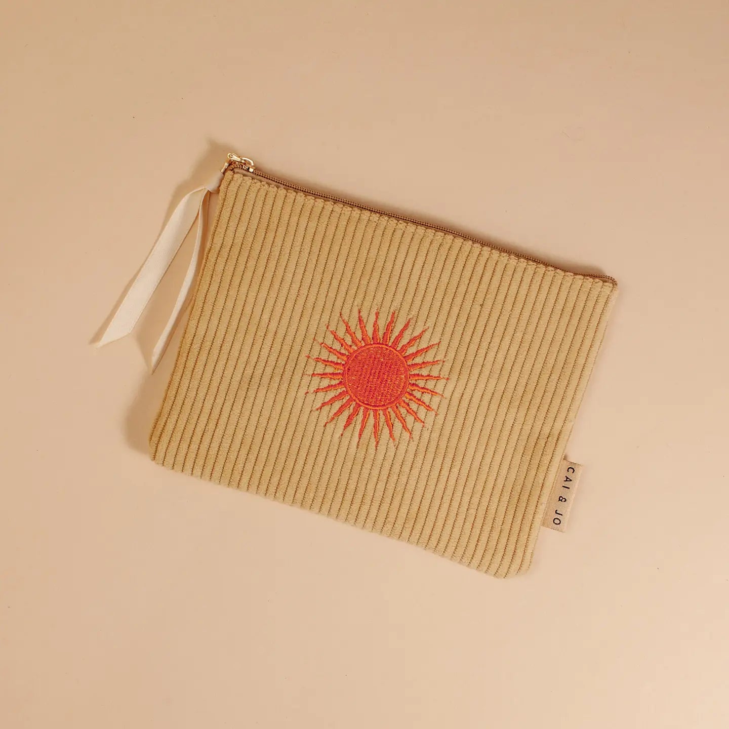 Corduroy Pouch in Tan