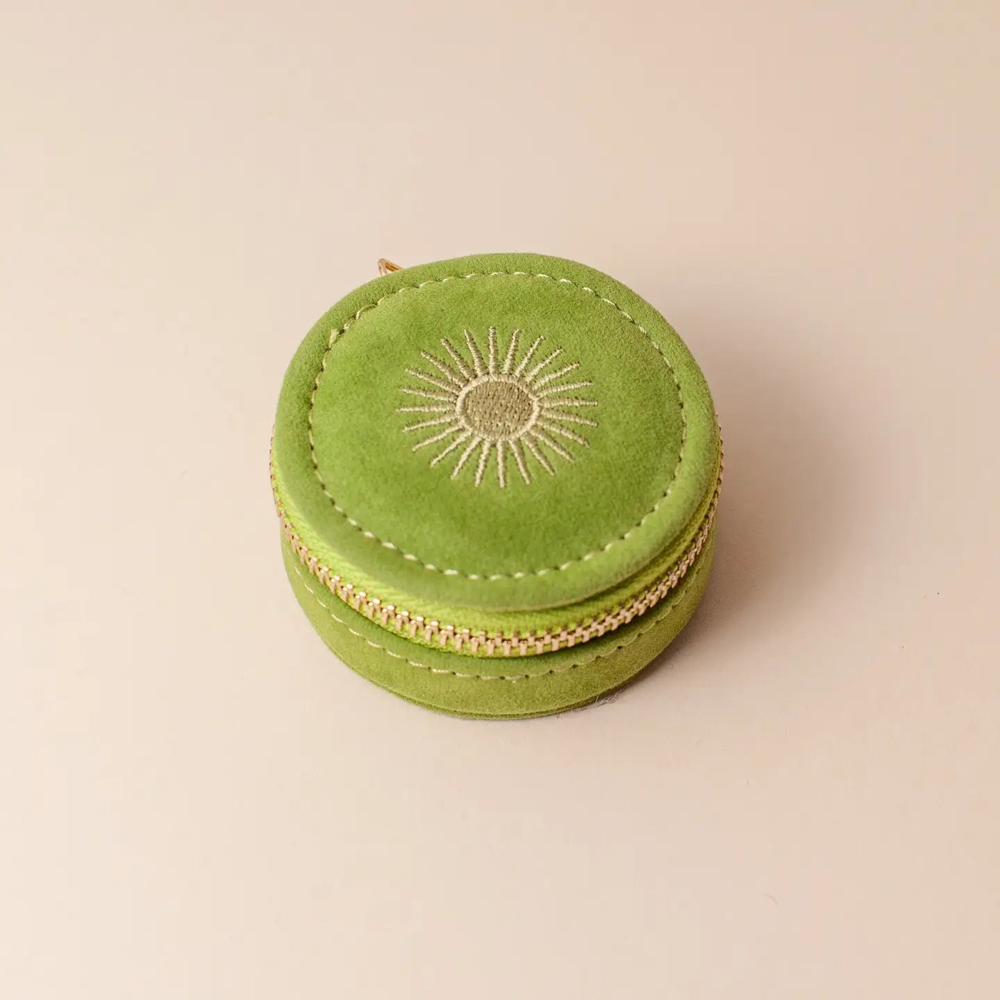 Mini Travel Jewellery Case in Avocado