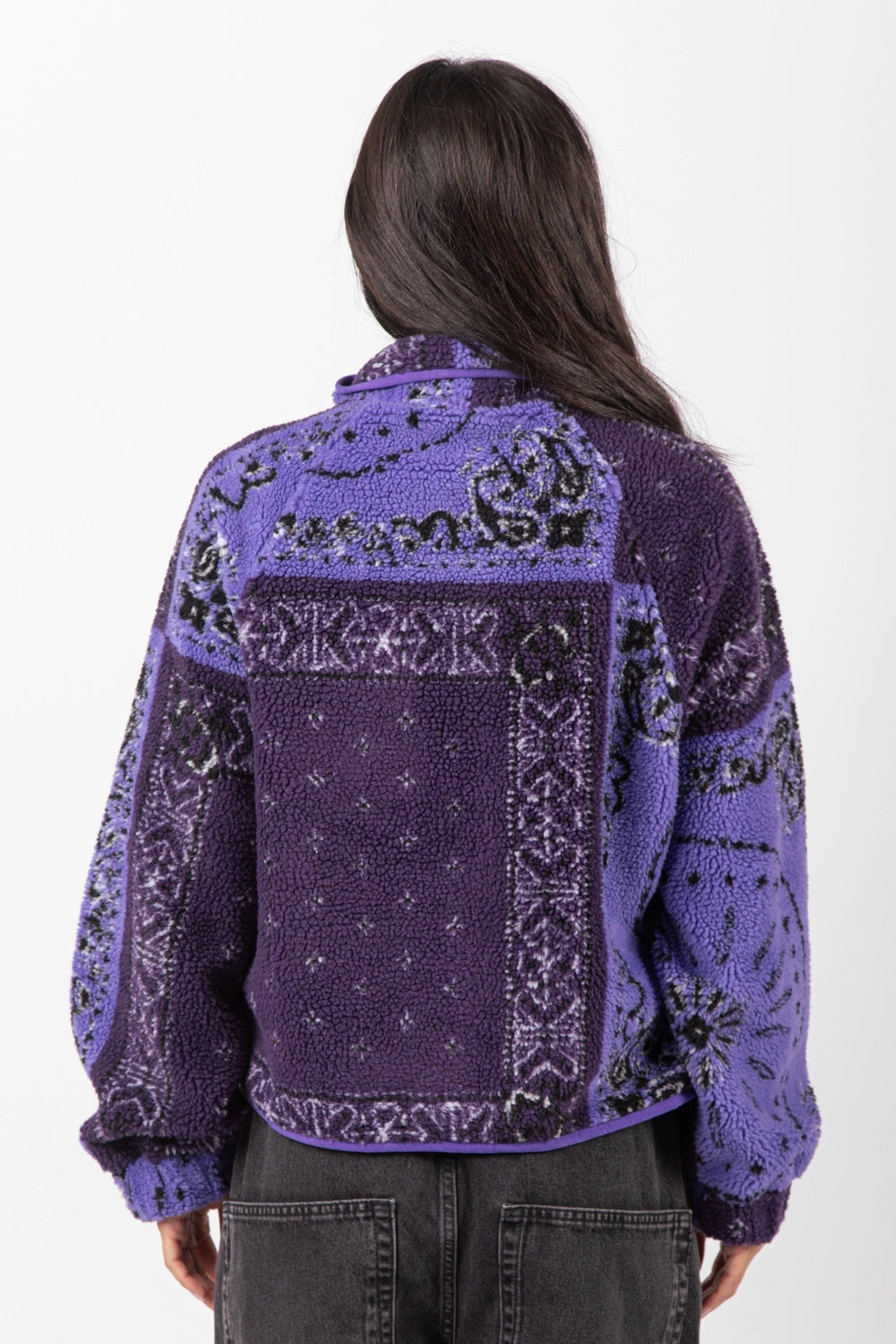 Bandana Paisley Pattern Full-Zip Jacket