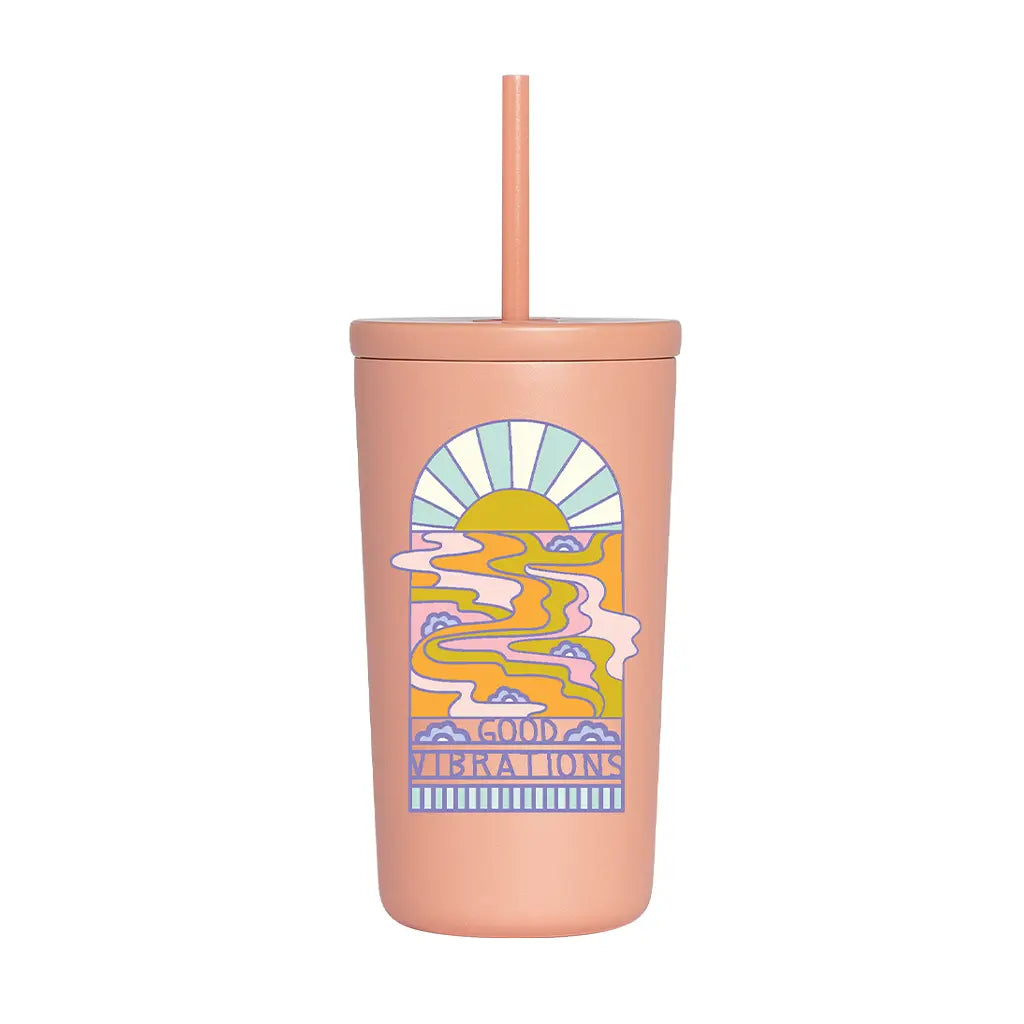 Good Vibrations Stainless Cup With Straw