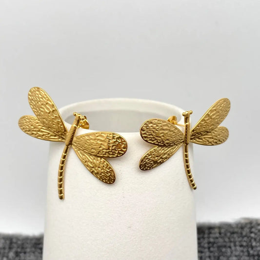 Dragonfly Gold Earrings