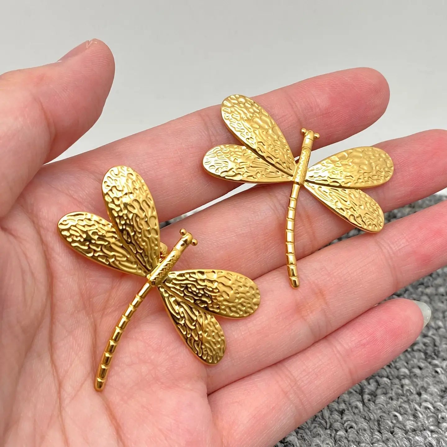 Dragonfly Gold Earrings