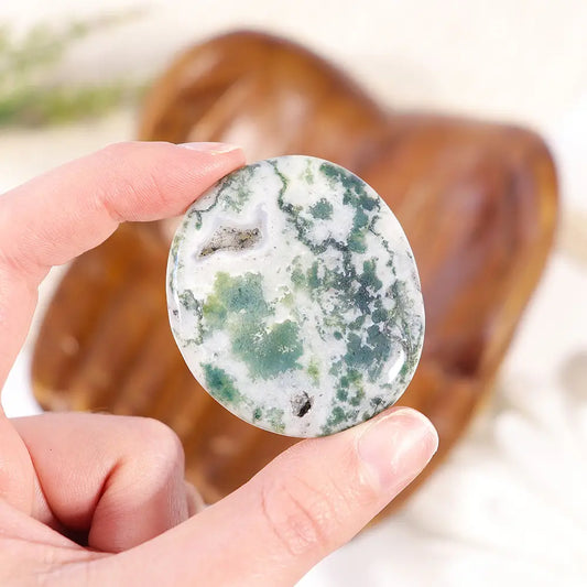 Tree Moss Agate Palm Stone