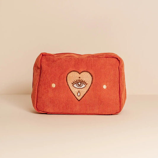 Corduroy Heart Eye Makeup Bage