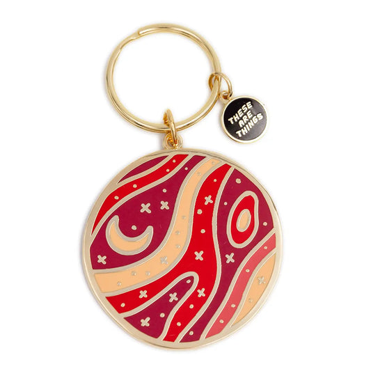 Jupiter Enamel Keychain