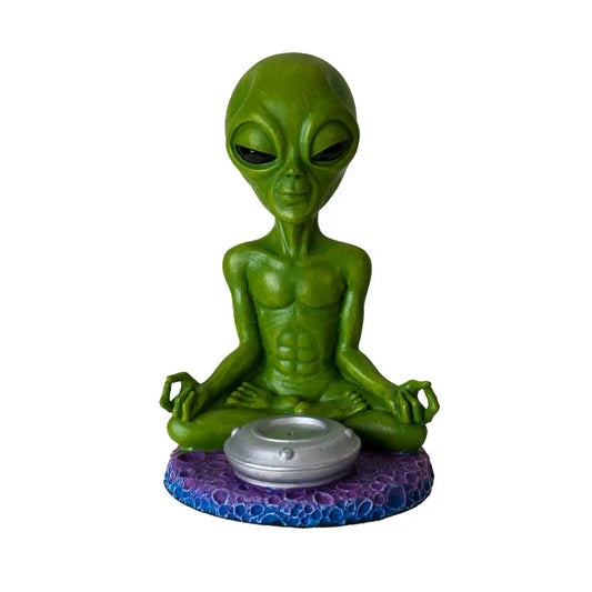 Meditating Alien Incense Burnwr