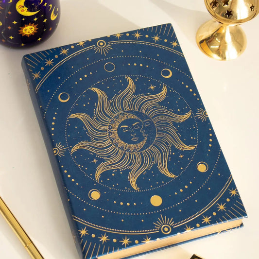Lined Celestial Leather Journal