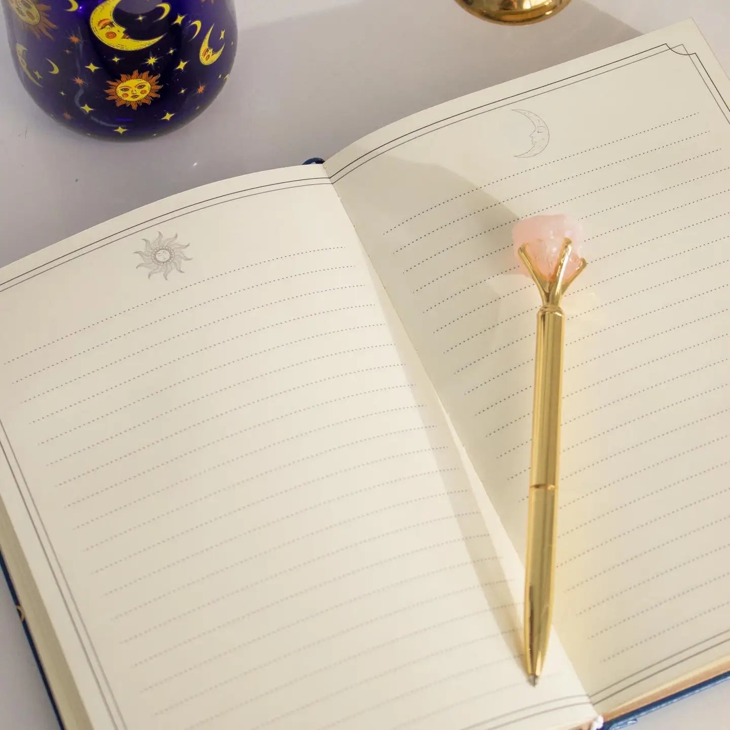 Lined Celestial Leather Journal