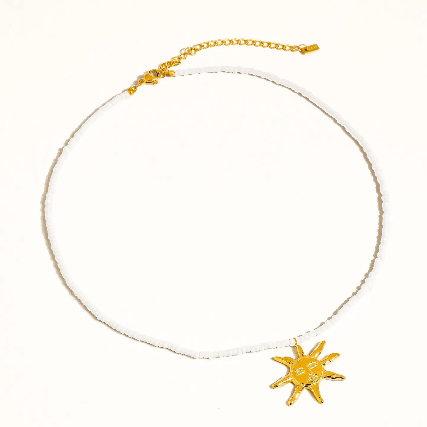 Iridessa 18K Gold Non-Tarnish Sun Beaded Necklace