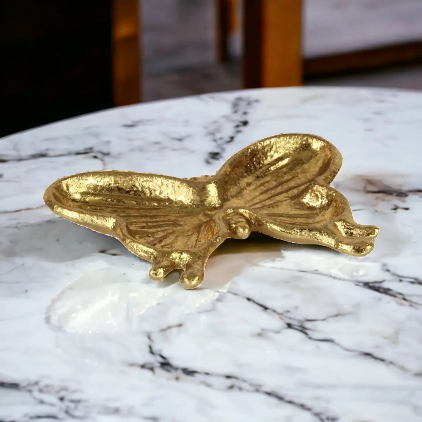 Golden Butterfly Cast Iron Catchall Tray