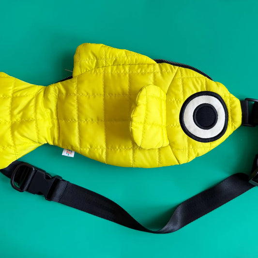 The Fish Bag - Sporty Yellow by Curlworks