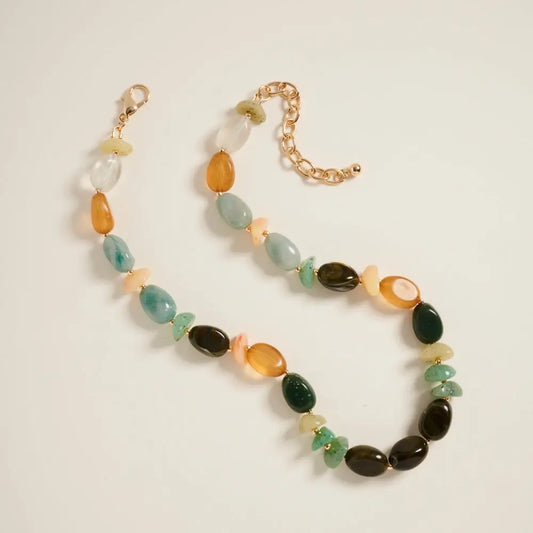 Ombre Beaded Necklace - Green