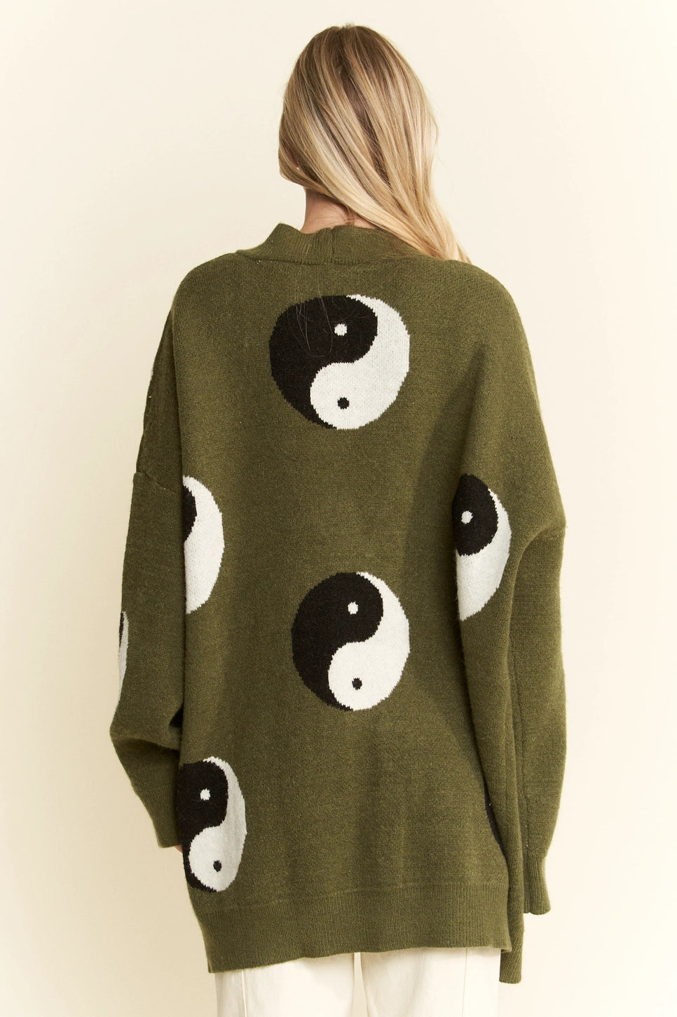 Oversized Yin Yang Cardigan