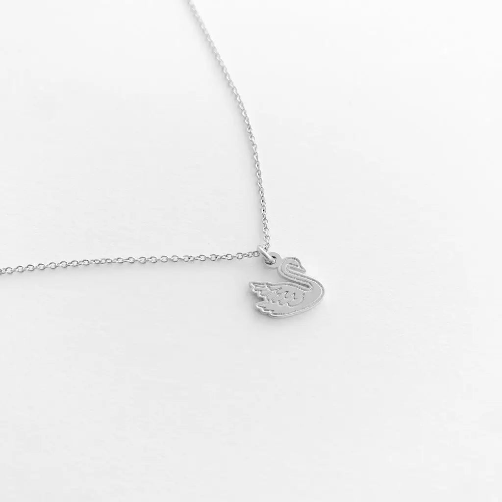 Silver Swan Necklace