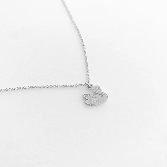 Silver Swan Necklace