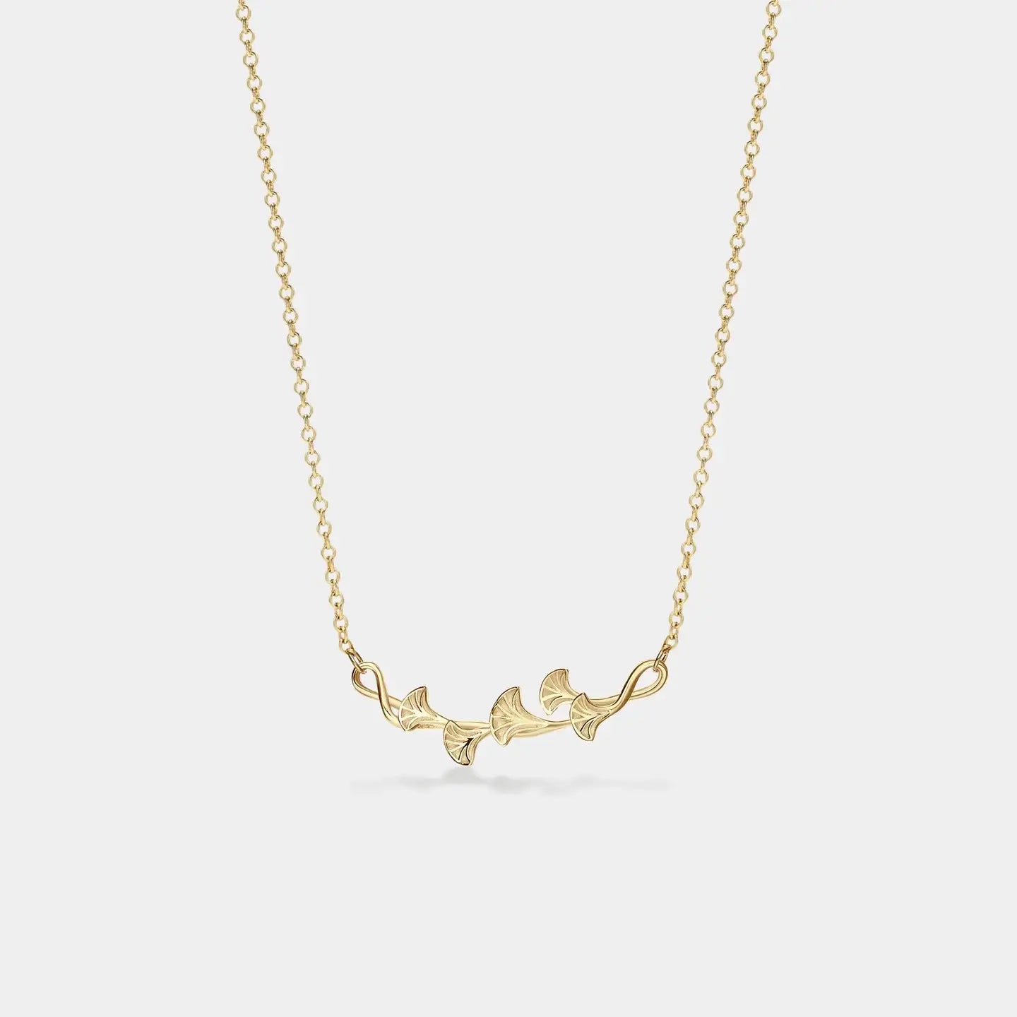 Ginkgo Leaf Necklace - Gold